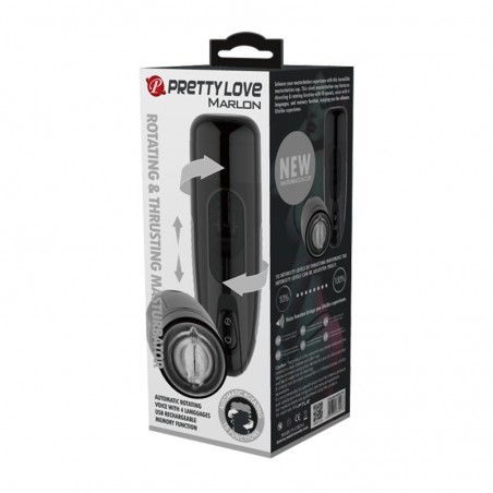 Masturbateur rotatif vibrant va-et-vient gémissement PrettyLove Marlon