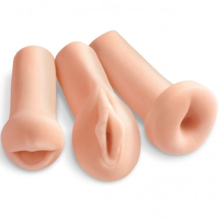 Kit 3 masturbateurs bouche vagin anus