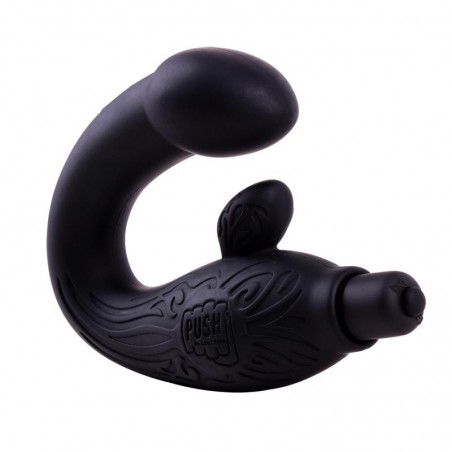 Masseur de prostate et périnée vibrant silicone 25cm Black CHISA