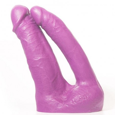 Gode double pénétration réaliste violet 17CM/15.5CM PINK ROOM