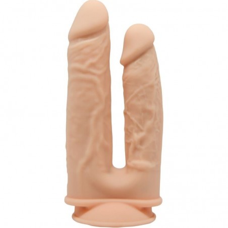 Double gode vibrant réaliste 17.5/19.5cm télécommandé SILEXD