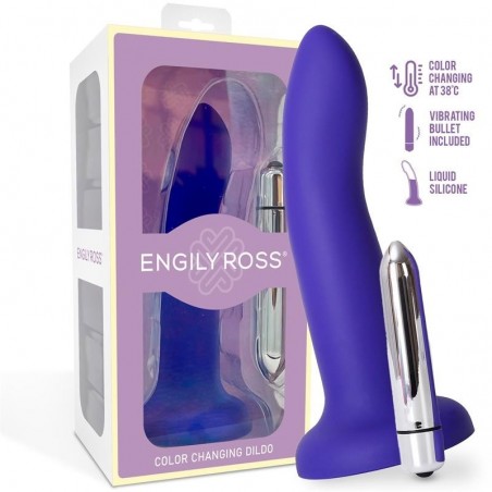 Gode vibrant couleur changeante bleu à violet 14cm ENGILY ROSS