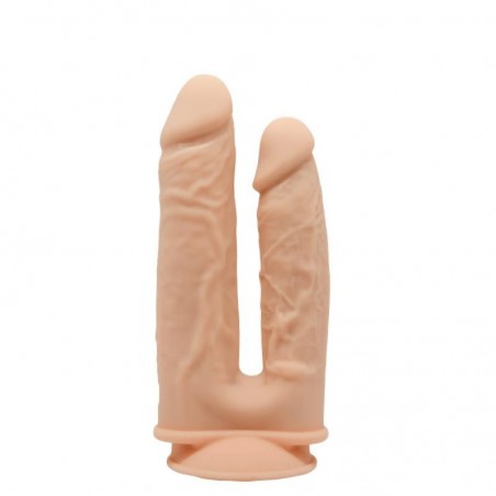 Gode double densité double pénétration beige 19,5cm/17,5cm SILEXD