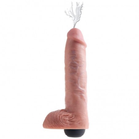Gode éjaculateur XXL avec testicules 27,9cm x 6,6cm KING COCK