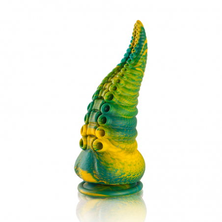 Gode tentacule ventouse vert et jaune 17cm Cetus EPIC