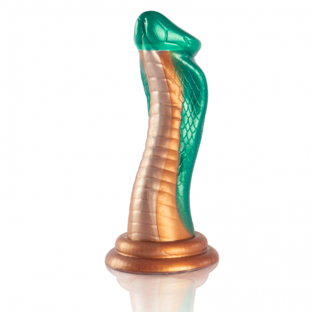 Gode en forme de cobra vert et doré Python 20,5cm EPIC