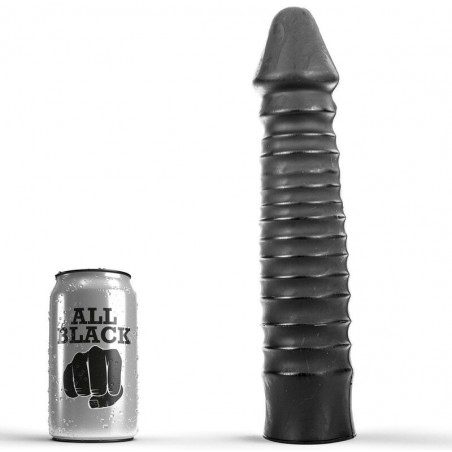 Gode nervuré noir 26cm x 5cm ALL BLACK