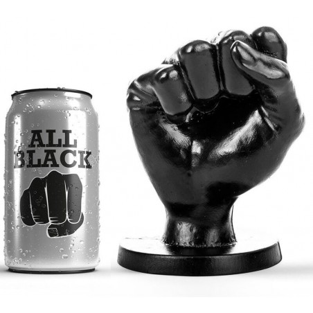 Gode fisting en forme de poing 14cm x 10cm ALL BLACK