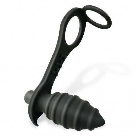Plug anal vibrant avec anneau pénien Aksten AFTERDARK