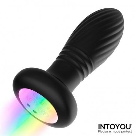 Plug anal lumière LED multi-color va-et-vient vibrant Tainy INTOYOU