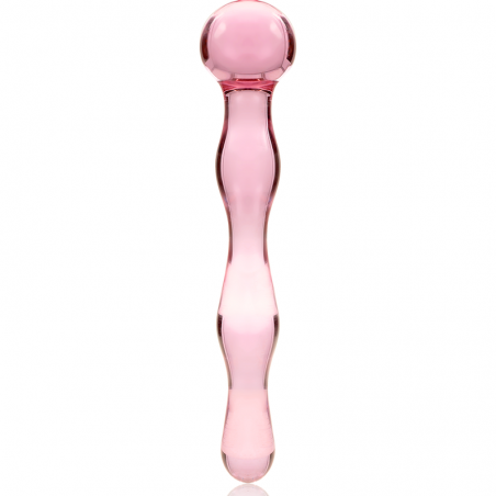 Gode en verre borosilicate rose 18cm x 3.5cm 13 NEBULA