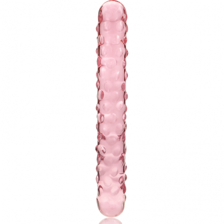 Gode en verre bosselé rose 18,5cm x 3cm 15 NEBULA