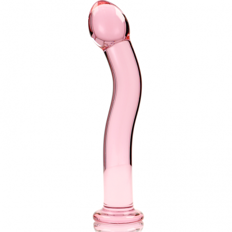 Gode en verre borosilicate ondulé rose 18,5cm x 3,5cm 18 NEBULA