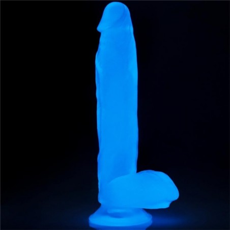 Gode réaliste luminescent bleu 26cm x 5cm Lumino 10 LOVETOY