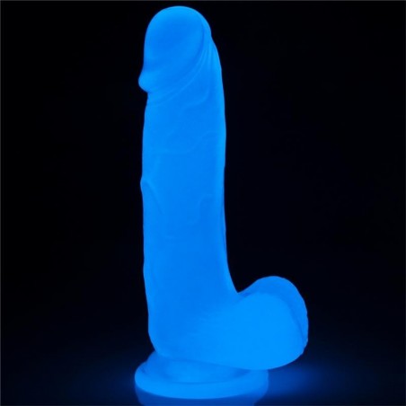 Gode ventouse luminescent bleu 19cm x 4cm Lumino 7.5 LOVETOY