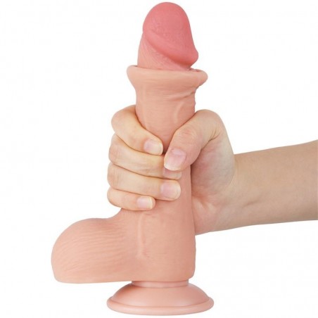 Gode prépuce coulissant TPE beige 19,5cm x 3,7cm Sliding 7.5 LOVETOY