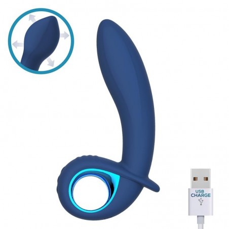 Plug Anal Gonflable Vibrant Silicon Bleu Palha INTOYOU