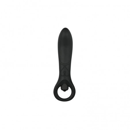 Vibromasseur anal pointe incurvée silicone noir EASYTOYS