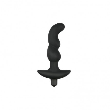 Plug anal vibrant prostatique silicone noir EASYTOYS