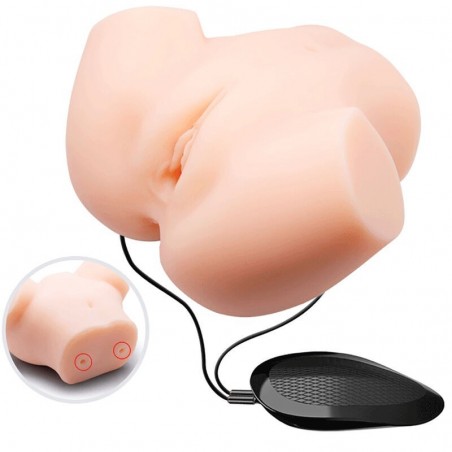 Fessier artificiel vibrant double trous 21CM CRAZY BULL