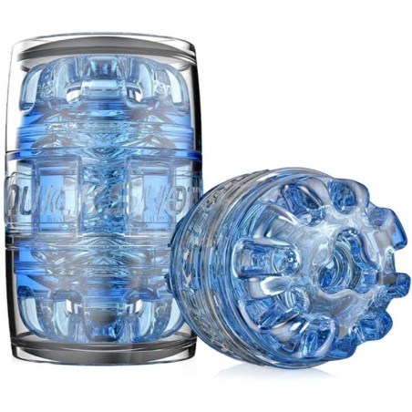 Masturbateur double orifices bleu Quickshot Turbo FLESHLIGHT
