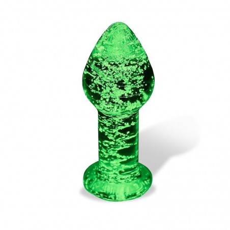 Plug anal en verre fluorescent 9cmx3.5cm INTOYOU