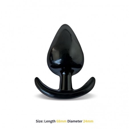 Plug anal silicone noir 6.8cmx3.5cm Alphona S AFTERDARK