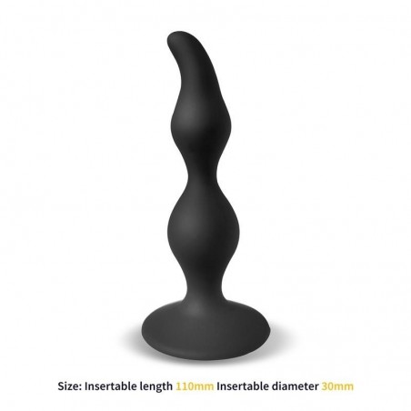Plug anal silicone noir 11cmx3cm Dylamic AFTERDARK