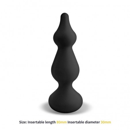 Plug anal silicone noir 8cmx3cm Tendax AFTERDARK