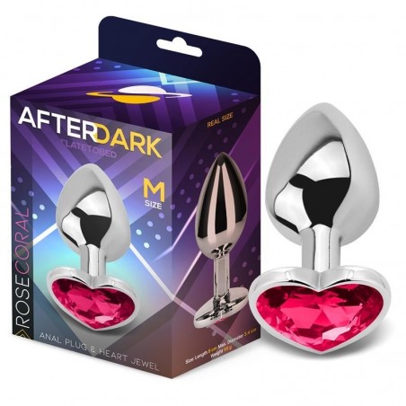 Plug anal avec bijou en forme de coeur Rose Coral M AFTERDARK