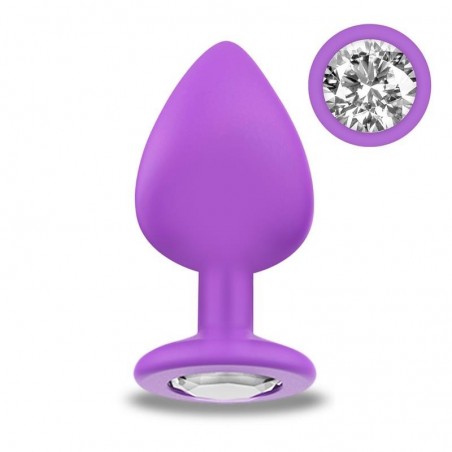 Plug anal bijou violet 8cmx3,5cm Sparkly M AFTERDARK