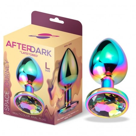 Plug anal métal multicolore 9.5cmx4cm Space Journey L AFTERDARK