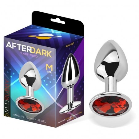 Plug anal bijou rubi aluminium 8.2cmx3.4cm Red Rubby M AFTERDARK