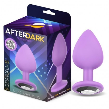 Plug anal silicone bijou lilas 7,5cmx2,6cm Sparkly S AFTERDARK
