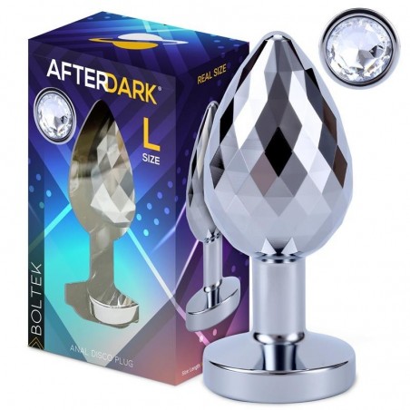 Plug anal métal bijou boule à facette 9.7cmx3.8cm Boltek L AFTERDARK