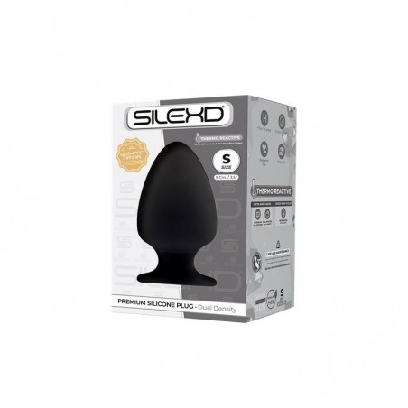 Plug anal double densité noir 9cmx5,2cm Mod. 1 S SILEXD