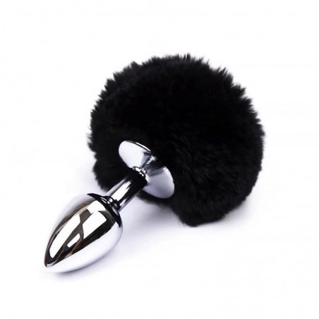 Plug anal métal queue lapin noir S 7cmx3cm AFTERDARK