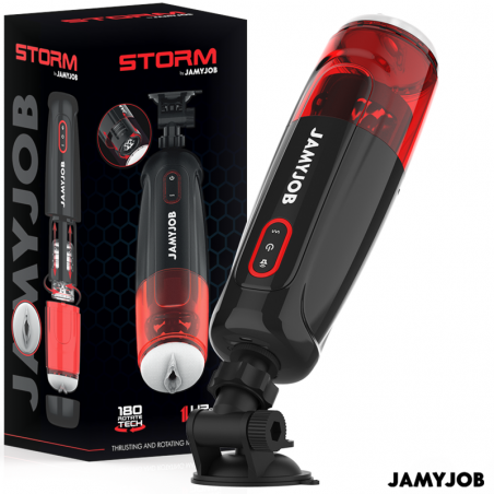 Masturbateur vagin rotatif va-et-vient support ventouse Storm JAMYJOB