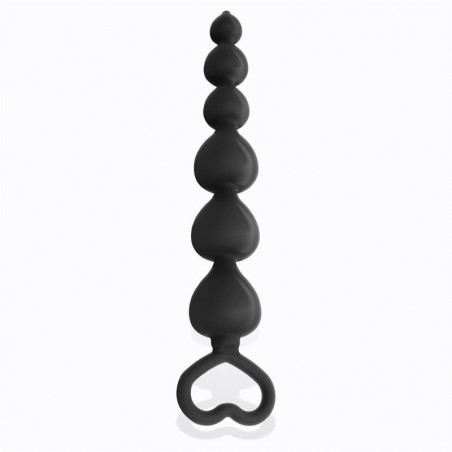 Chapelet plug anal silicone noir Clyde TARDENOCHE