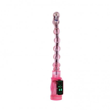 Chapelet anal vibrant pliable rose 27cmx2,2cm BAILE