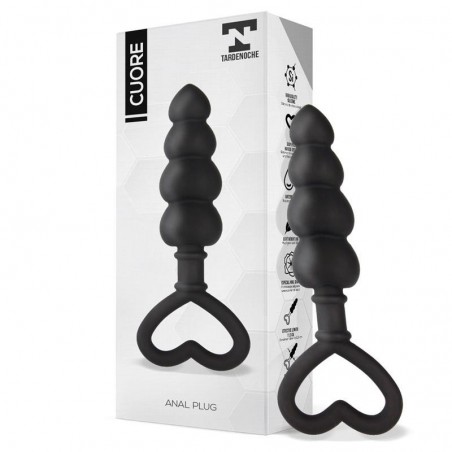 Plug anal chapelet silicone 11,3cmx4,45cm Cuore TARDENOCHE