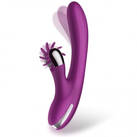Vibromasseur mouvement doigt avec langue rotative violet Two ACTION