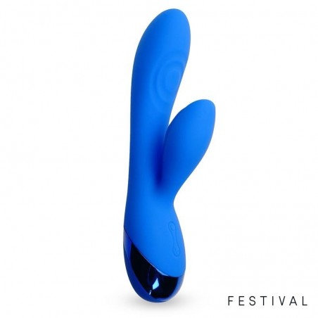 Vibromasseur rabbit bleu silicone Marna FESTIVAL