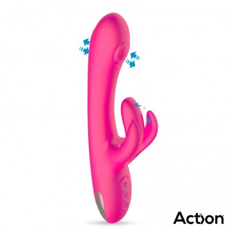 Vibromasseur rabbit tapotant doigt remuant rose Antony ACTION