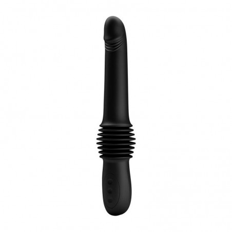 Vibromasseur va-et-vient silicone noir Pazuzu PRETTYLOVE