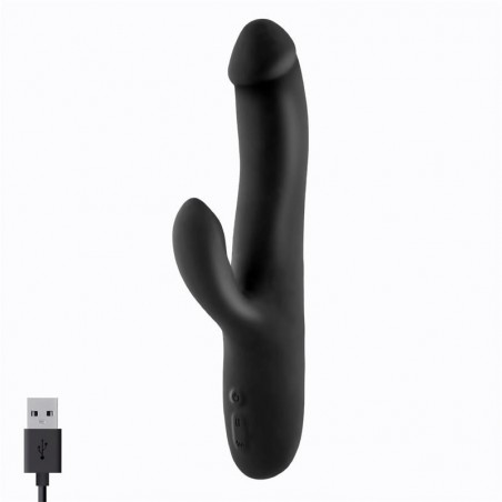 Vibromasseur rabbit va-et-vient noir silicone Angus TARDENOCHE