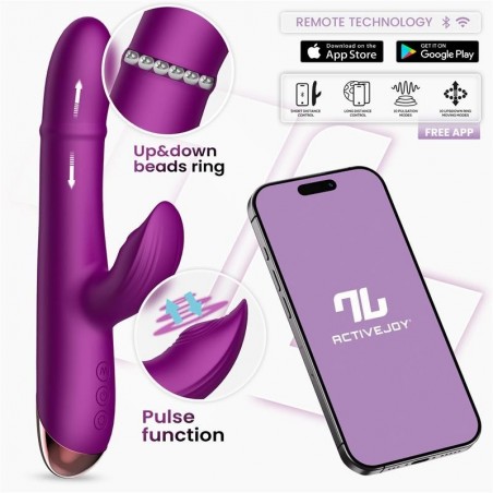 Vibromasseur rabbit à pulsation et perles connecté Sendel INTOYOU