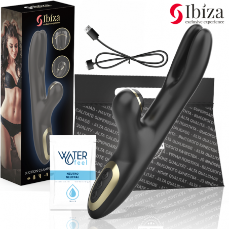 Vibromasseur rabbit double tête à succion Double Clamping IBIZA