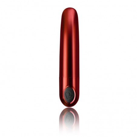 Mini vibromasseur rouge métallique Ruby Caress ROCKSOFF