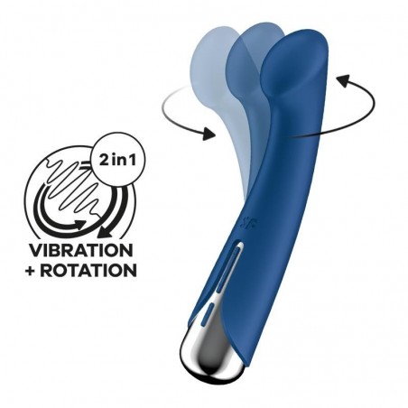 Vibromasseur point G rotatif bleu Spinning G-spot 1 SATISFYER